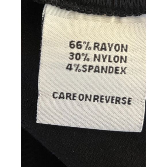 Women's Black Calvin Klein Pull on Flat Front Dress Pants - Picture 3 of 6